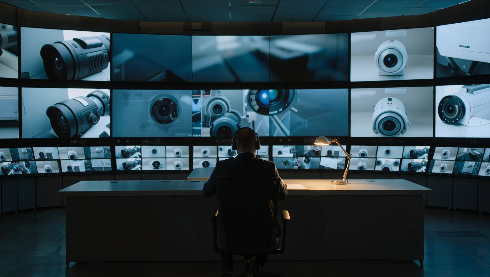 Operator at a 24/7 security monitoring center
